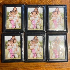 (6) 4x6 Picture Frames Black